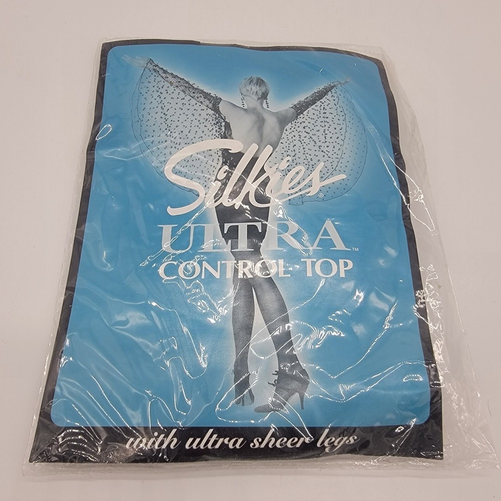 Silkies Ultra Control Top‎ Ultra Sheer Legs Pantyhose 030209 Medium Off Black